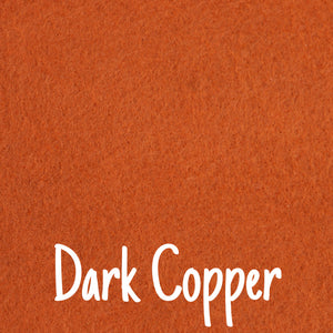 Dark Copper Wool Blend Felt