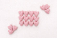Load image into Gallery viewer, mini tiny pink felt hearts, needle felted hearts