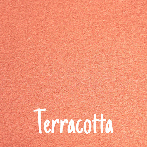 Terracotta Wool Blend Felt