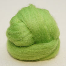 Load image into Gallery viewer, Lime green Corriedale Wool Roving