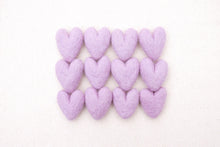 Load image into Gallery viewer, purple felt hearts