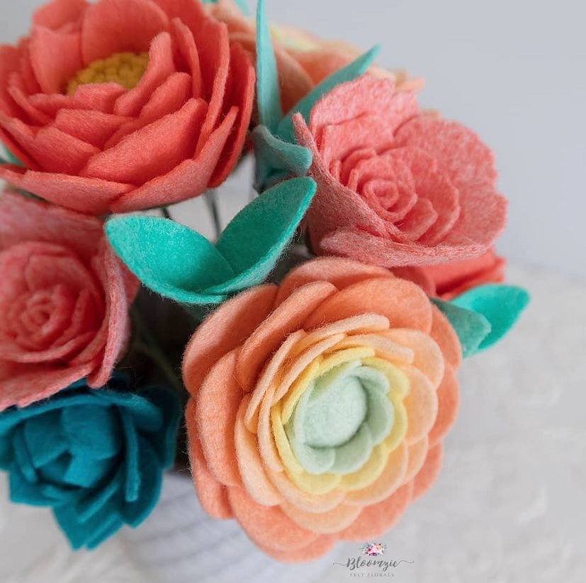 Charming Coral Wool Blend Felt Canadian Felt Shop