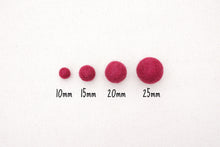 Load image into Gallery viewer, Maroon Wool Felt Balls - 10mm, 15mm, 20mm, 25mm
