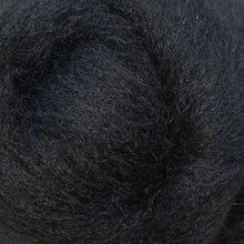 Load image into Gallery viewer, black Corriedale Wool Roving