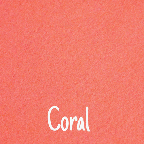 Coral Wool Blend Felt