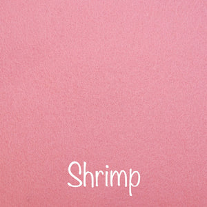 shrimp, pink 100% wool felt