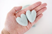 Load image into Gallery viewer, Baby Blue Felt Hearts