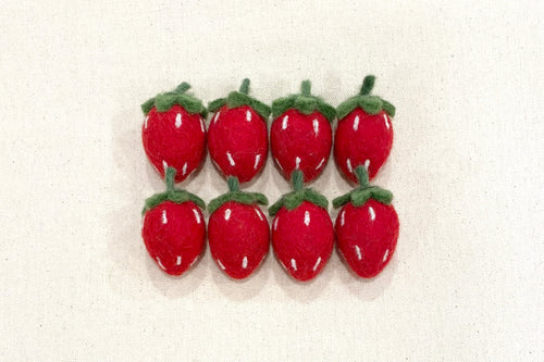 Felt Strawberries (large) - Red