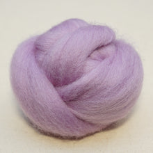 Load image into Gallery viewer, Wisteria purple Corriedale Wool Roving