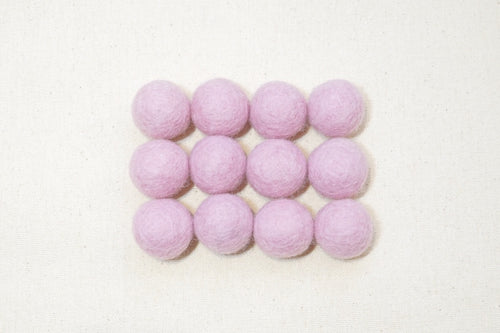 Orchid Wool Felt Balls - 10mm, 20mm, 25mm
