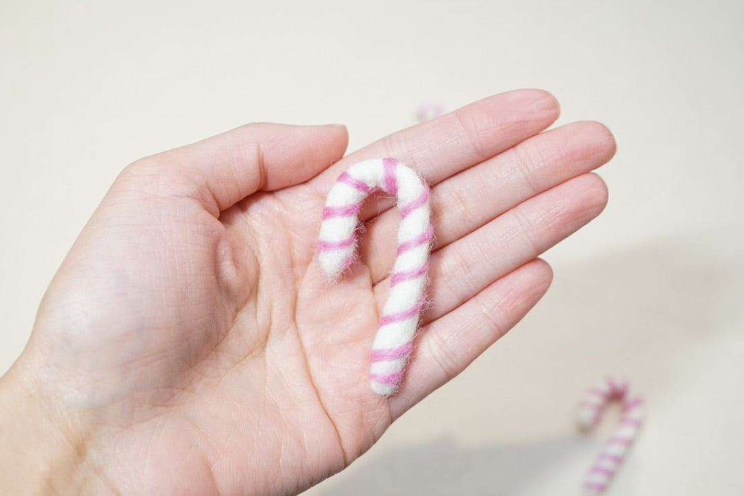 Felt Candy Canes - Pink