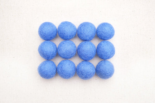 Blueberry Wool Felt Balls - 10mm, 20mm, 25mm