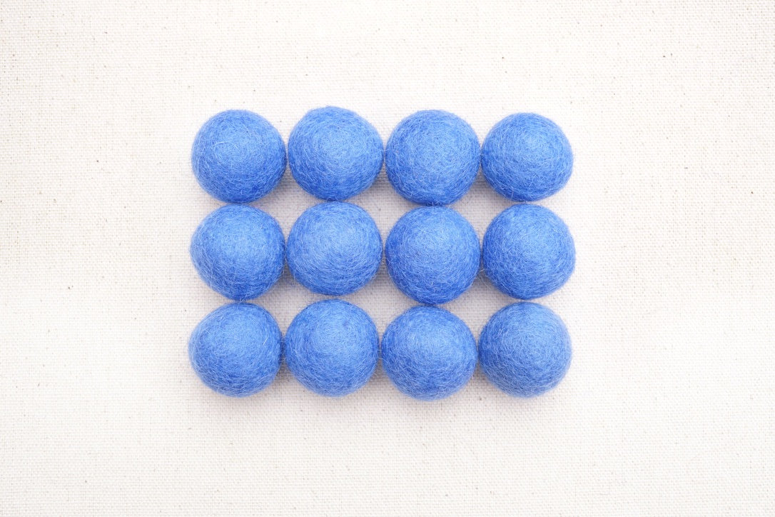 Blueberry Wool Felt Balls - 10mm, 20mm, 25mm
