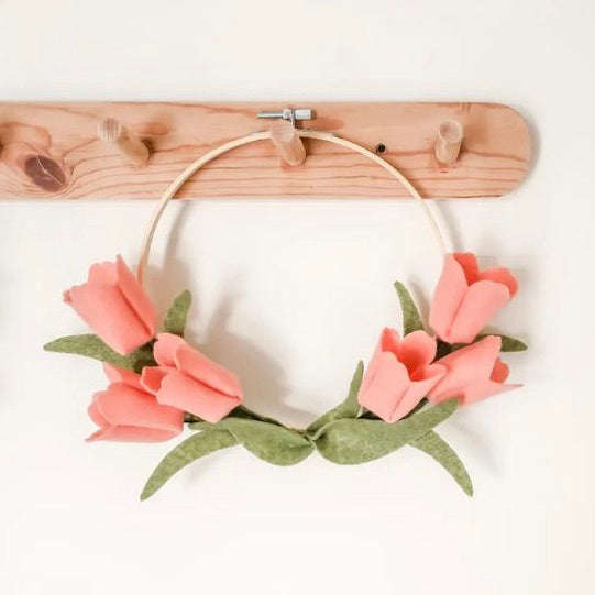 felt flower wreath craft