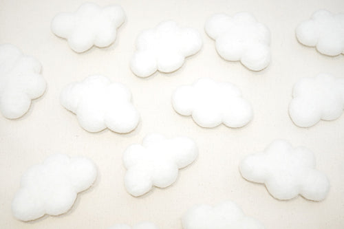 needle felted clouds