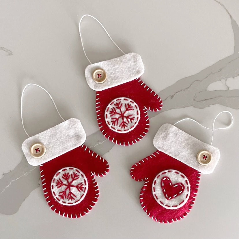 Red Rose Wool Blend Felt