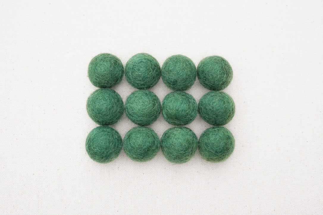 Meadows Wool Felt Balls - 10mm, 20mm, 25mm