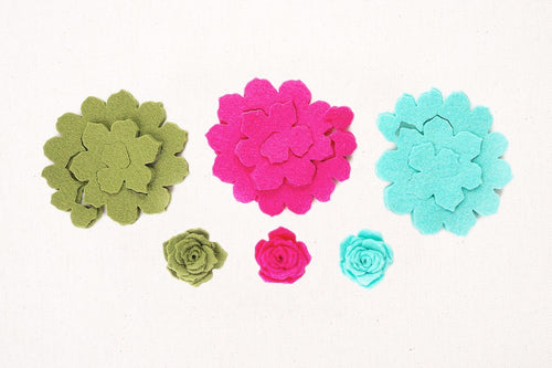 diy felt succulent die cuts