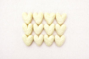 yellow felt hearts