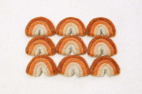 Mini Felt Rainbows - Boho Terracotta