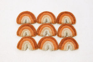 Mini Felt Rainbows - Boho Terracotta
