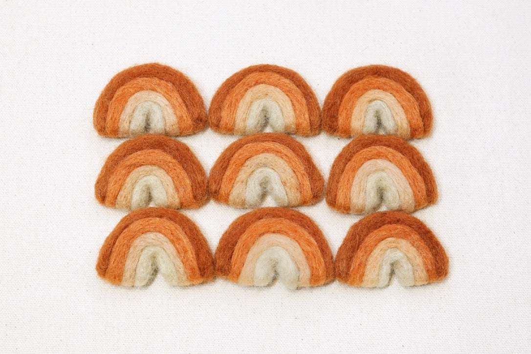 Mini Felt Rainbows - Boho Terracotta