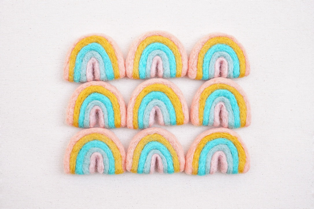 felted rainbows