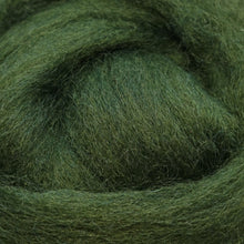 Load image into Gallery viewer, Meadows green Corriedale Wool Roving