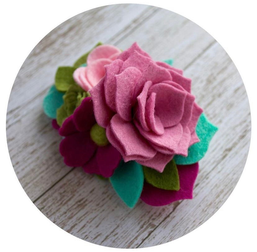 Pink Violet Wool Blend Felt