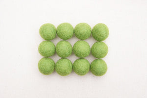 Moss Wool Felt Balls - 10mm, 20mm, 25mm