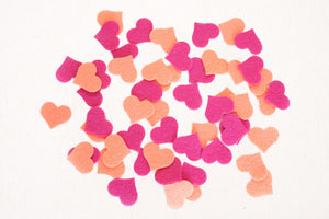 tiny mini felt hearts 
