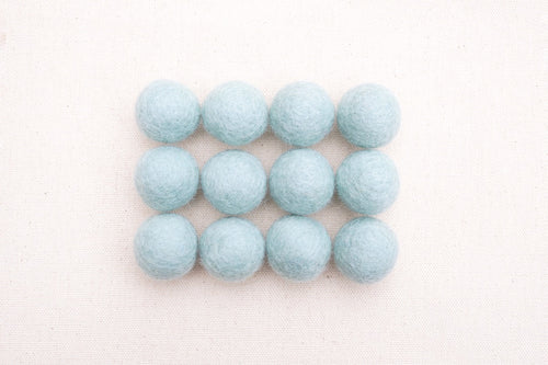 baby blue felt balls