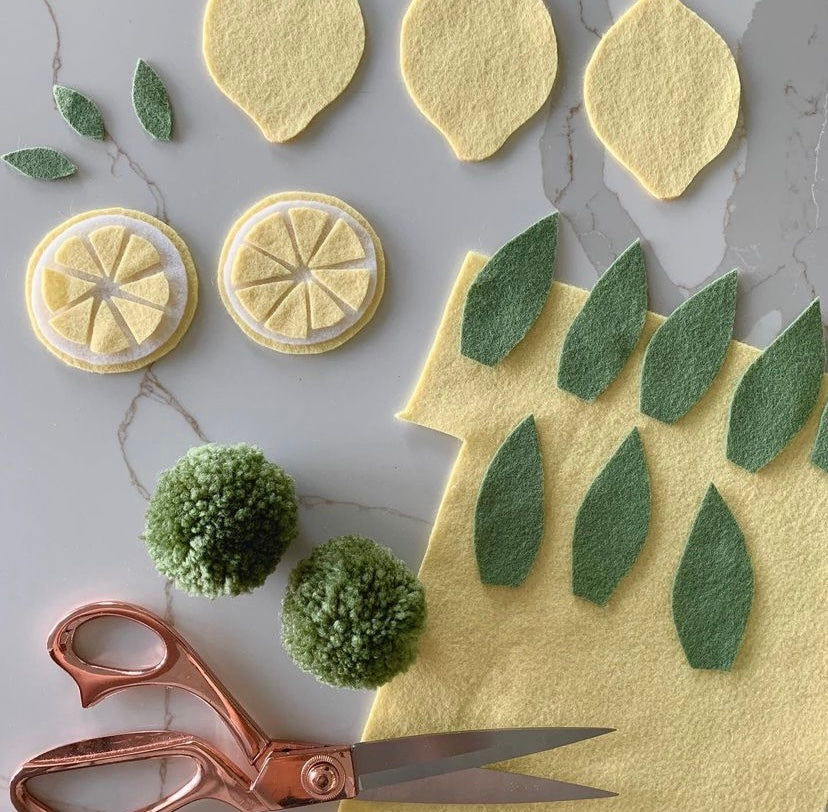 felt crafts lemons