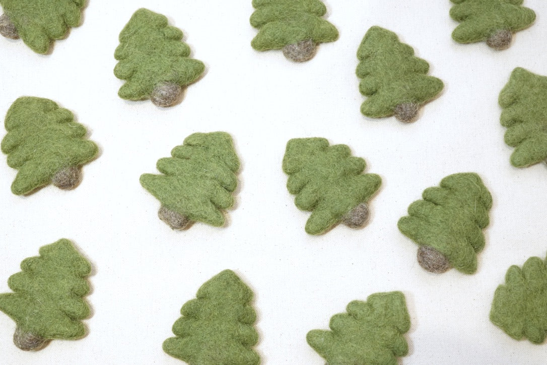 Felt Trees - Olive