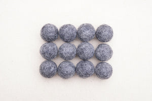 charcoal wool felt balls