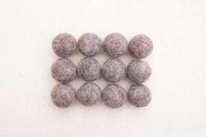 Walnut Wool Felt Balls - 10mm, 20mm, 25mm