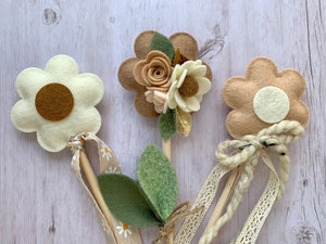 felt crafts flower wands