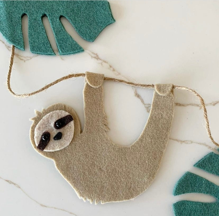 felt crafts sloth