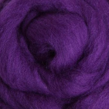 purple corriedale wool roving