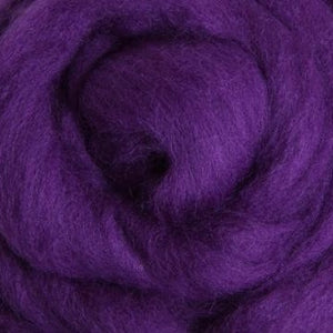purple corriedale wool roving