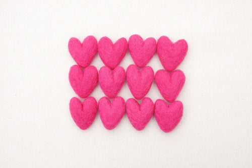 pink felt hearts