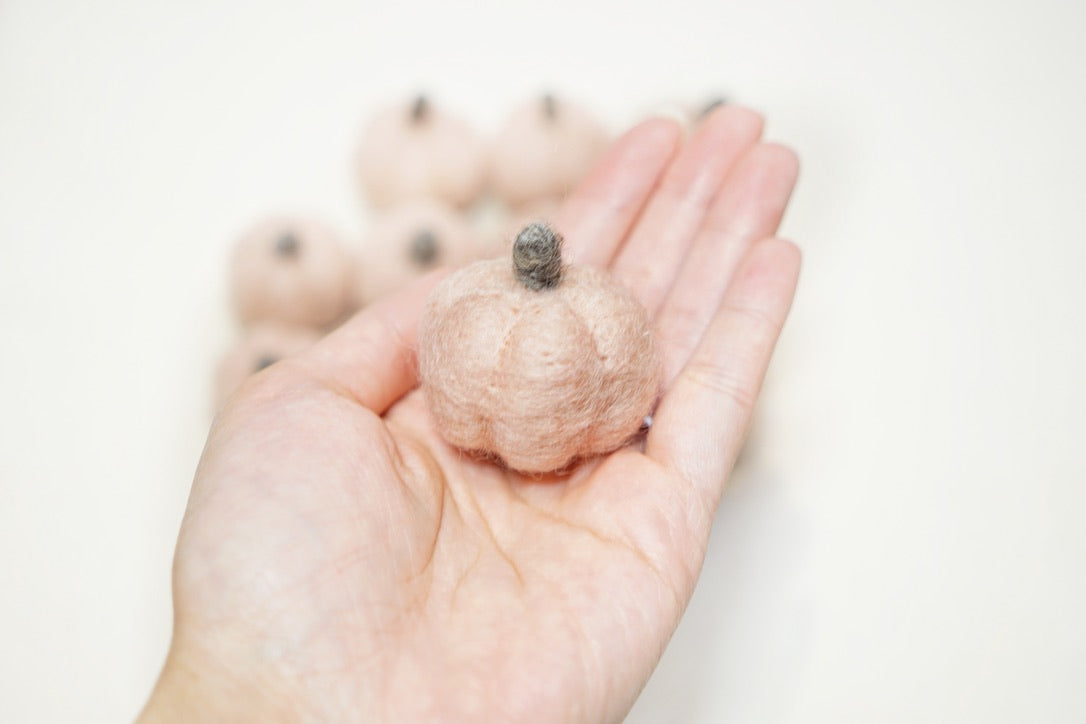 Felt Pumpkins - Barely Pink