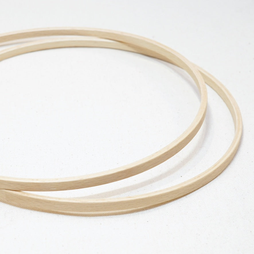 Wooden Wreath Mobile Hoop