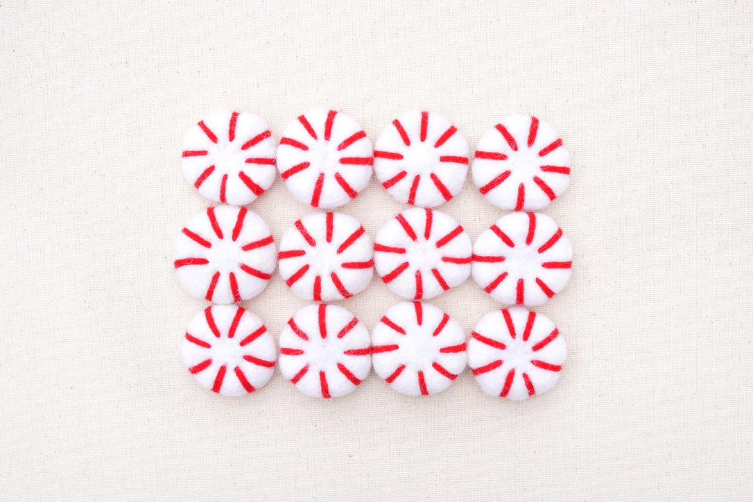 felt peppermint candy