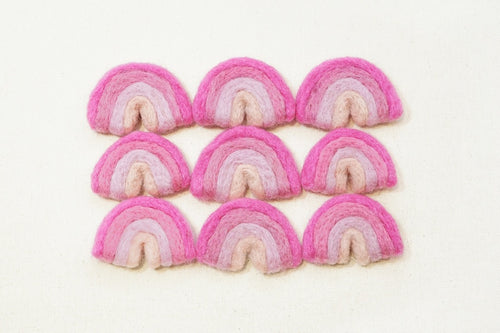 Mini Felt Rainbows - Pink Ombre