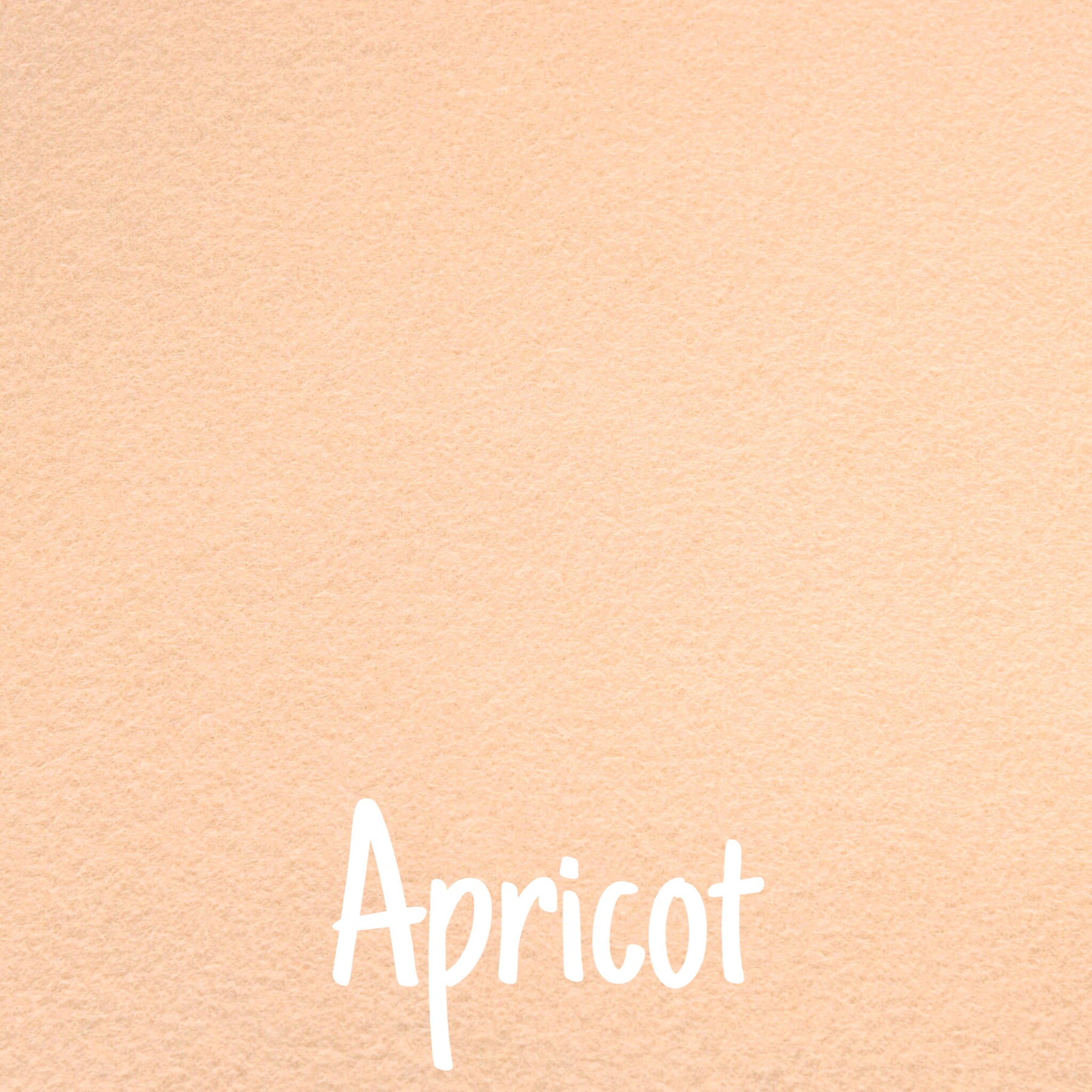 apricot wool blend felt - peach