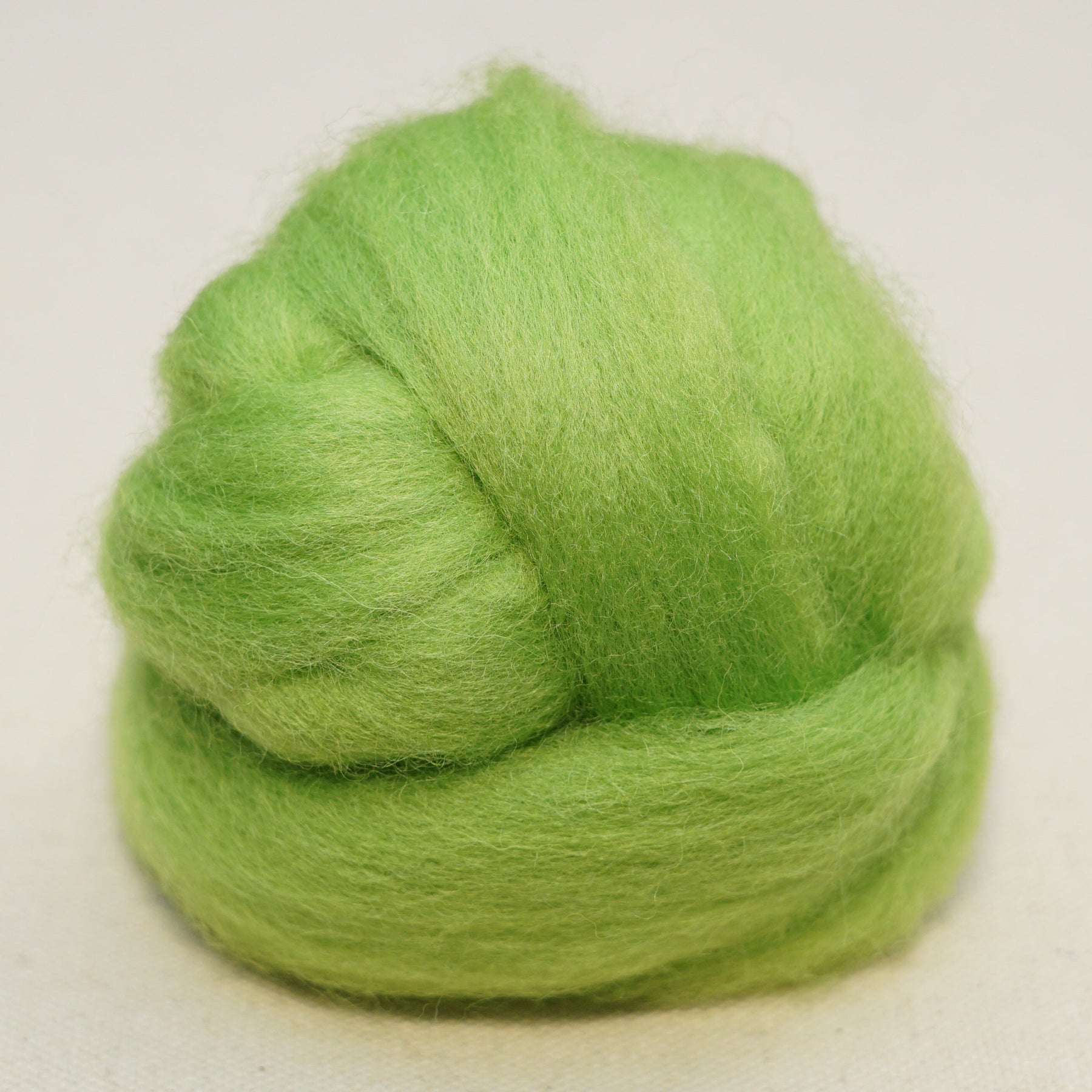 Lime green Corriedale Wool Roving