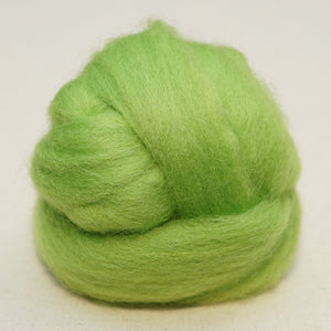 Lime green Corriedale Wool Roving