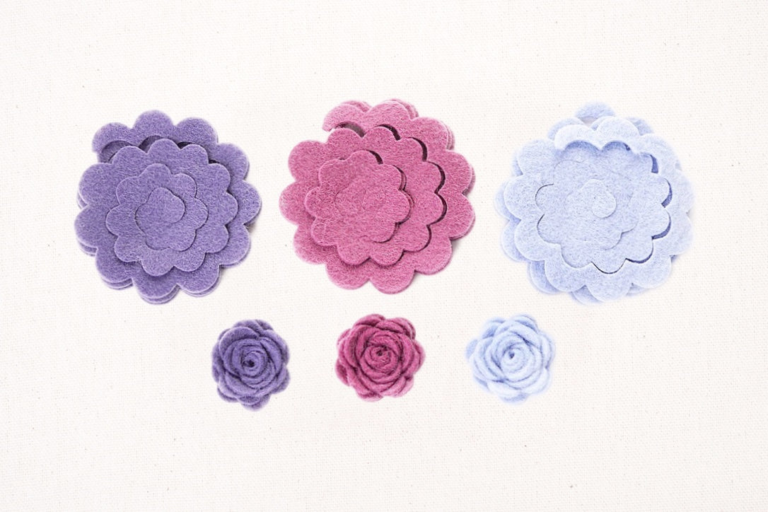 mini rolled rose die cuts diy