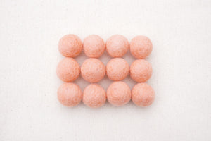 Melon Wool Felt Balls - 10mm, 20mm, 25mm, 30mm